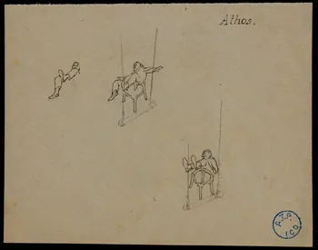 partie d'un ensemble de dessins Athos 1968.102.587  Photo