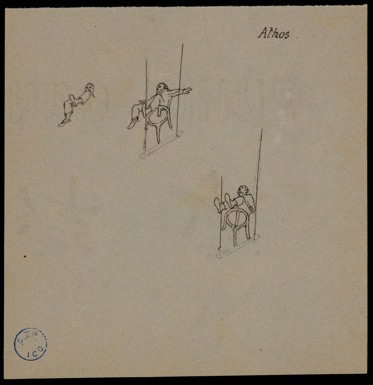 partie d'un ensemble de dessins Athos 1968.102.588 Photo