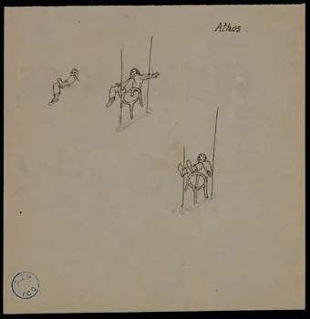 partie d'un ensemble de dessins Athos 1968.102.588  Photo