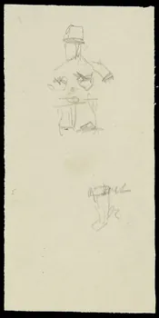 partie d'un ensemble de dessins Ebauche de silhouette 1968.102.593.4  Photo