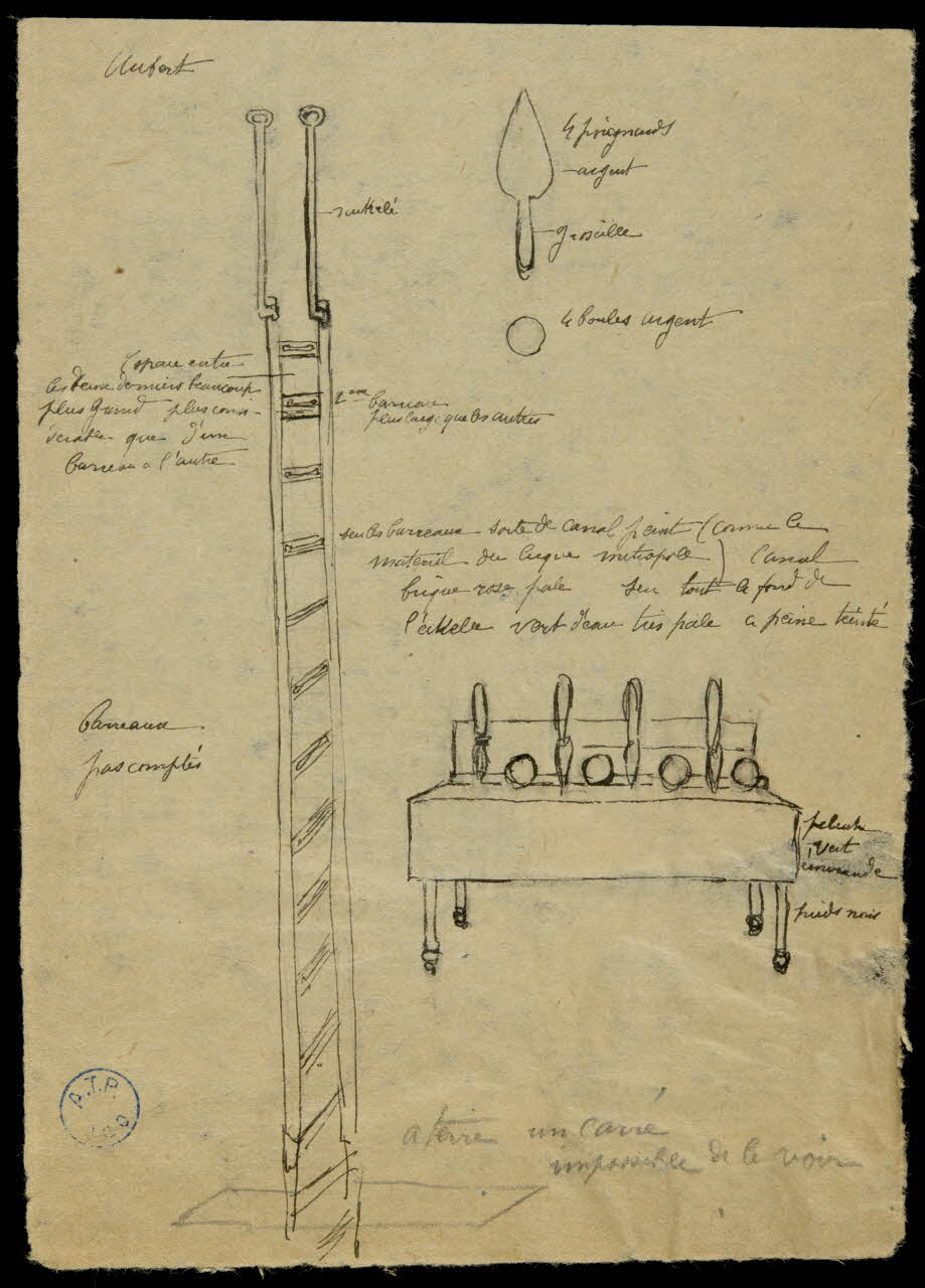 partie d'un ensemble de dessins Aubert 1968.102.601.1 Photo