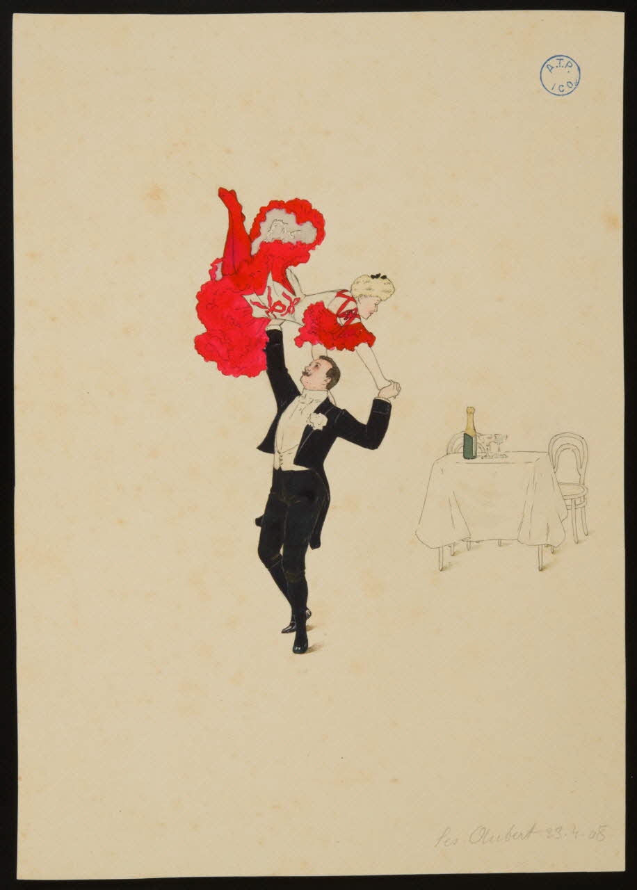 partie d'un ensemble de dessins Les Aubert 1968.102.601.4 Photo