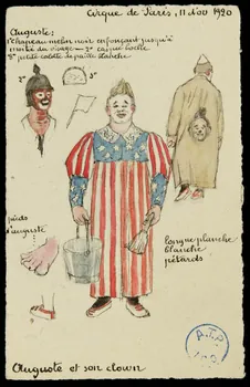partie d'un ensemble de dessins Auguste et son clown 1968.102.602.1 Photo