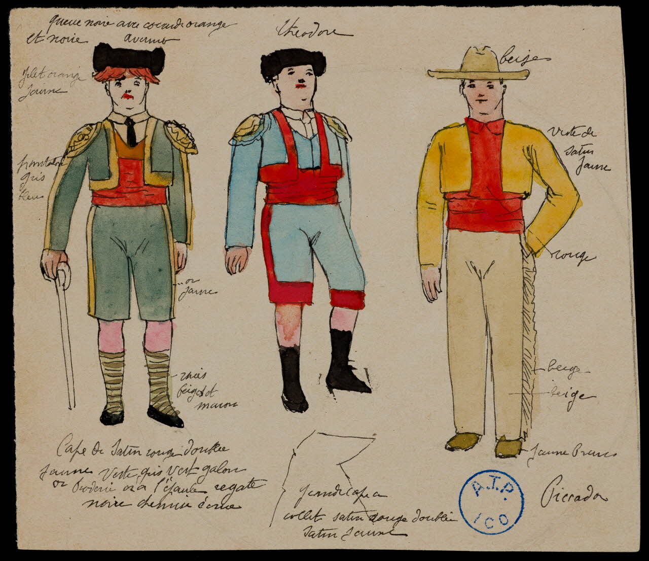 partie d'un ensemble de dessins Artistes de cirque en costume 1968.102.617.1 Photo