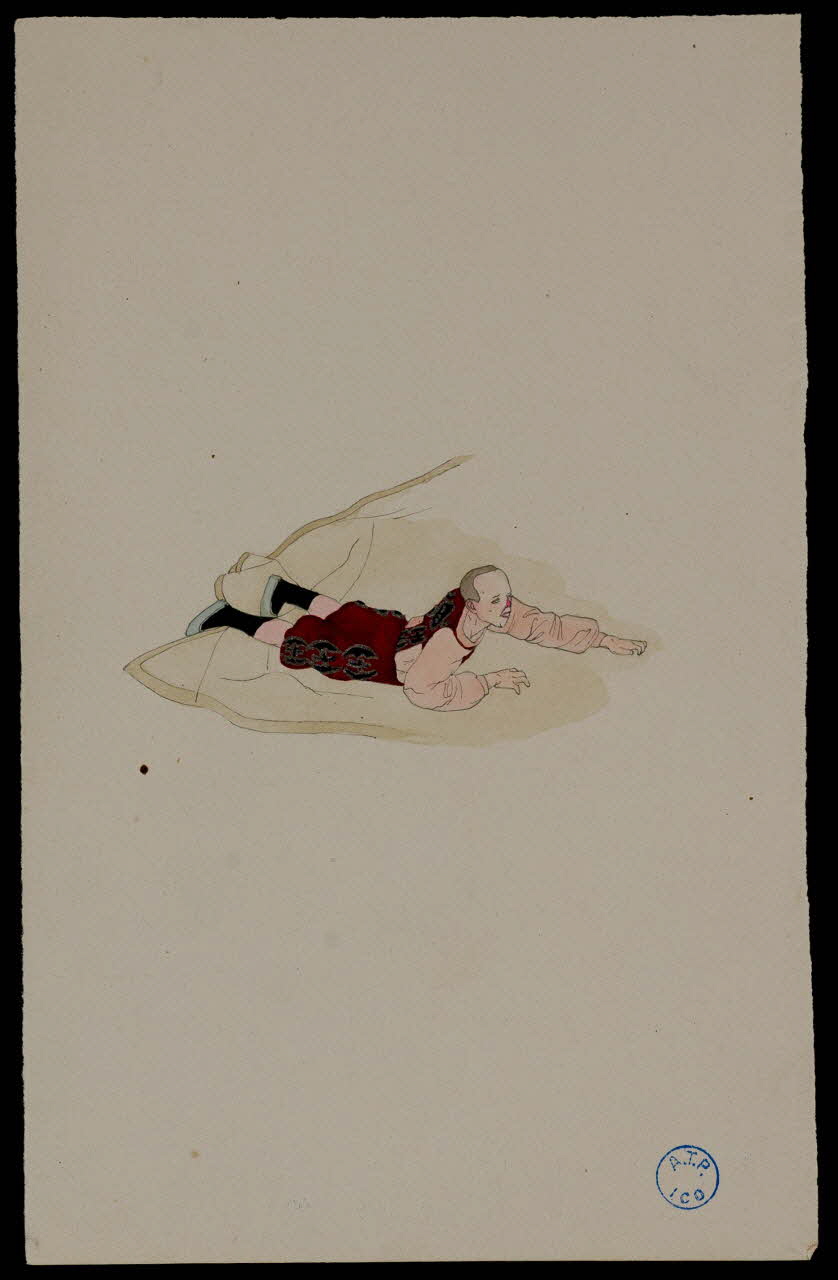 partie d'un ensemble de dessins Chute 1968.102.617.12 Photo