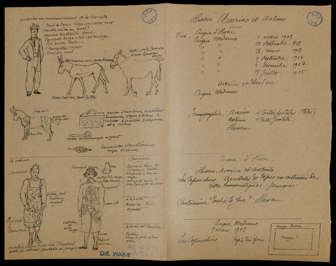 partie d'un ensemble de dessins Hassan Averino et Antonio 1968.102.617.2 Photo