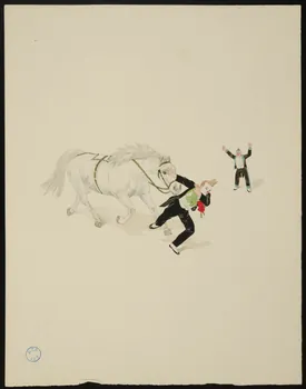 partie d'un ensemble de dessins Numéro de clowns 1968.102.617.23  Photo