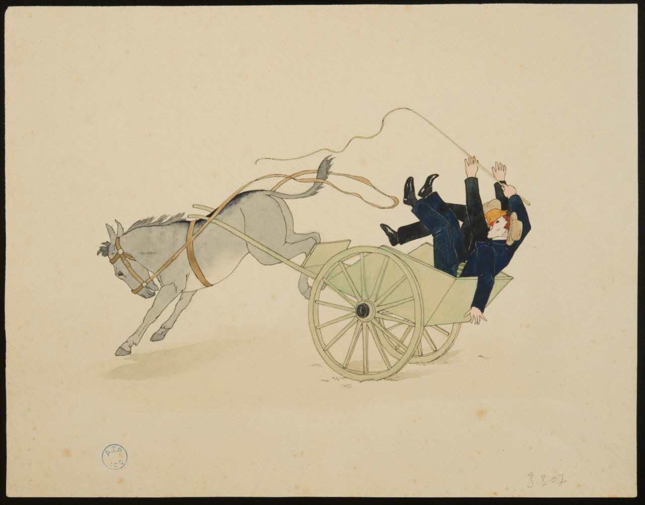 partie d'un ensemble de dessins Numéro de clowns 1968.102.617.25 Photo