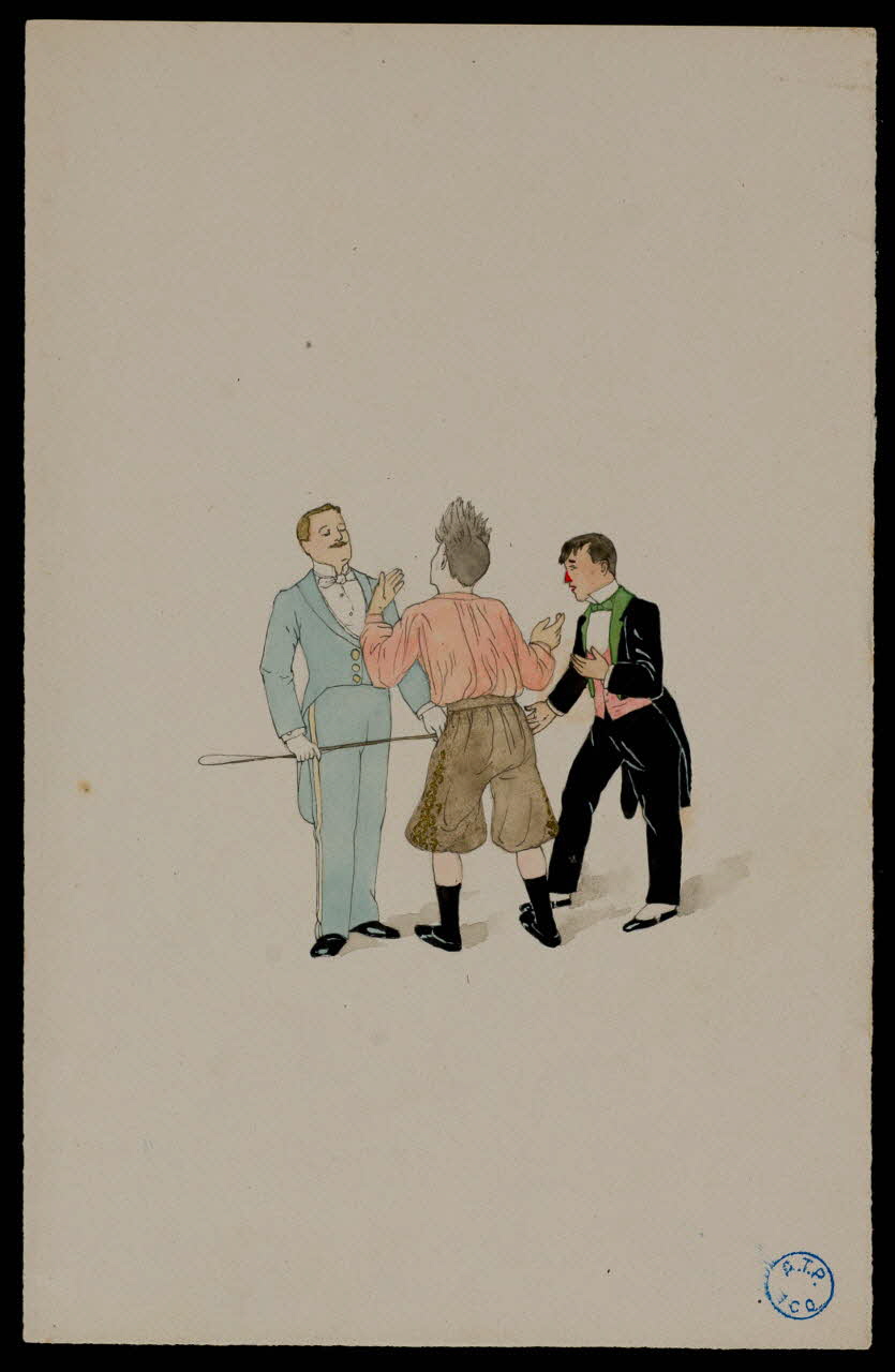 partie d'un ensemble de dessins Monsieur Loyal et les clowns 1968.102.617.3 Photo