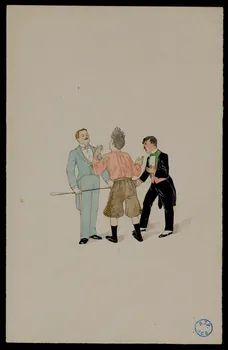 partie d'un ensemble de dessins Monsieur Loyal et les clowns 1968.102.617.3  Photo