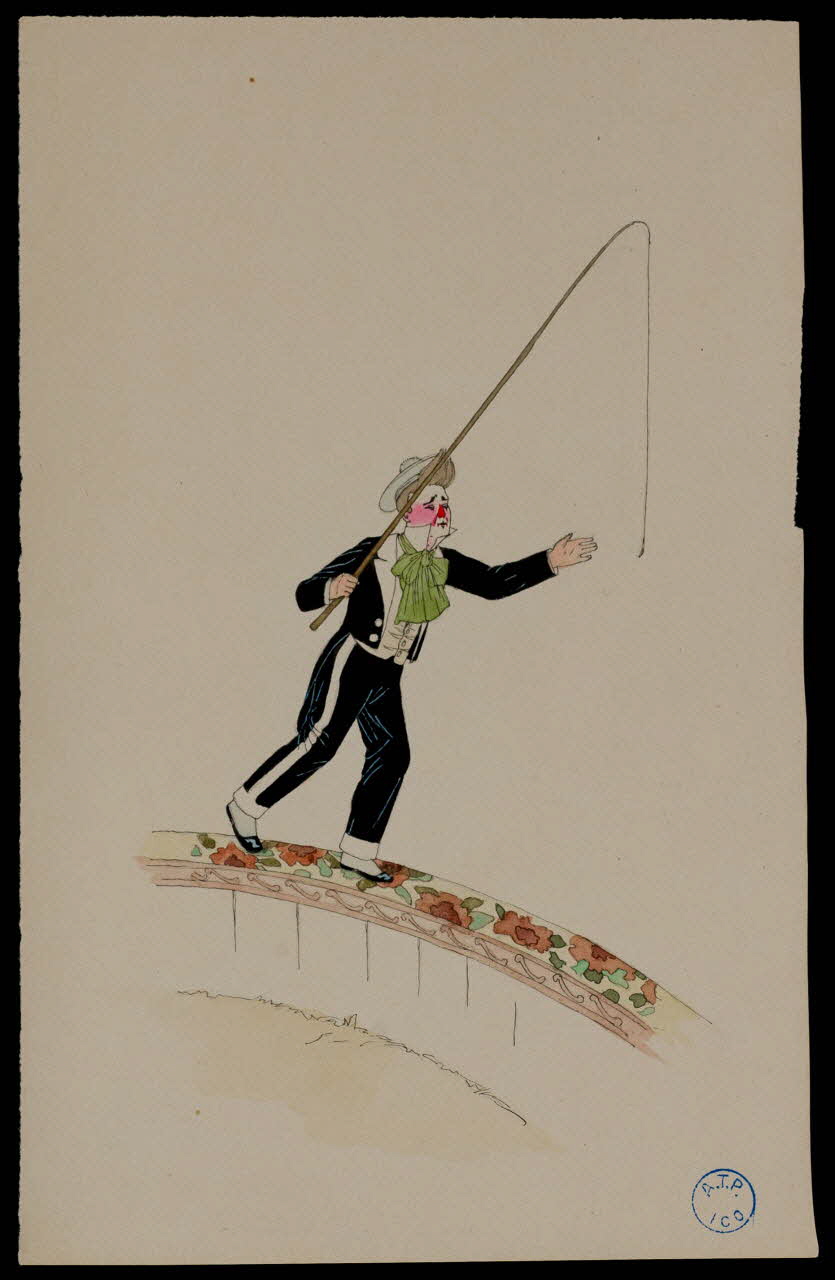 partie d'un ensemble de dessins Clown 1968.102.617.6 Photo