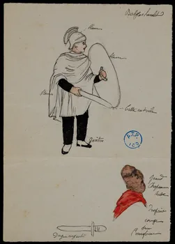 partie d'un ensemble de dessins Babylas hamlet 1968.102.636.2 Photo