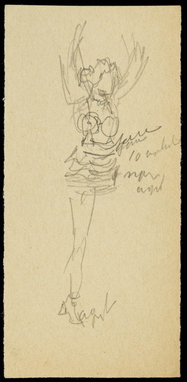 partie d'un ensemble de dessins Esquisses de personnages 1968.102.654.2 Photo