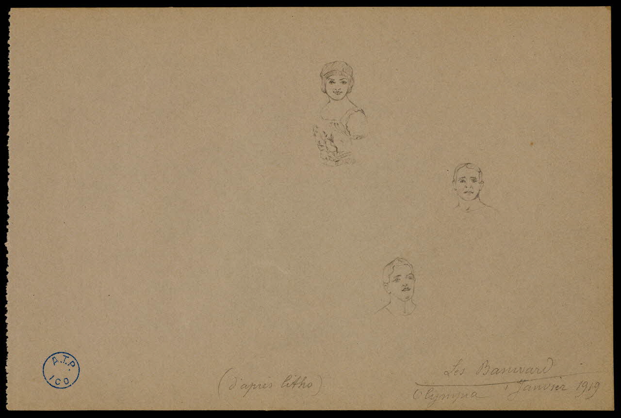 partie d'un ensemble de dessins Les Banvard 1968.102.659 Photo