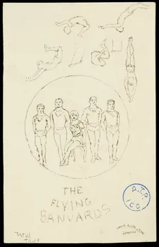 partie d'un ensemble de dessins THE  FLYING  BANVARDS 1968.102.661.4  Photo