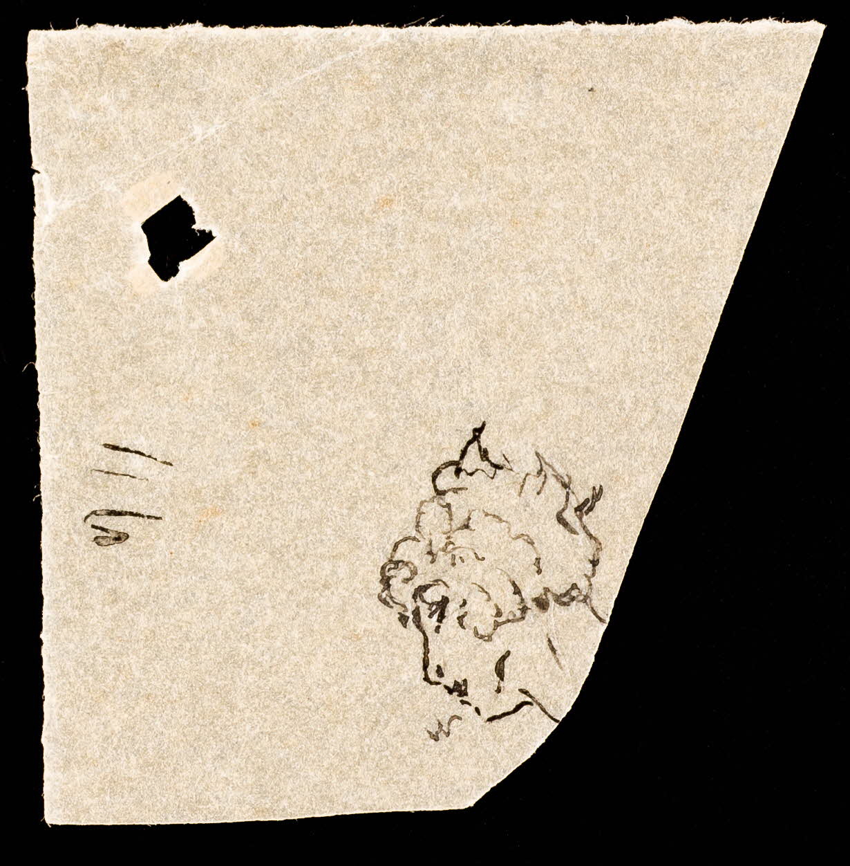 partie d'un ensemble de dessins Tête de femme 1968.102.665.1 Photo