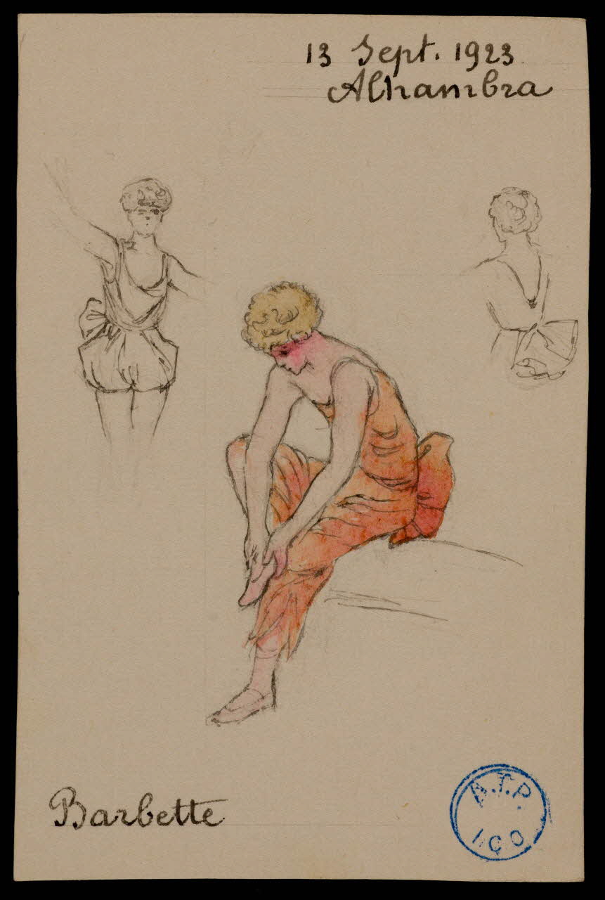 partie d'un ensemble de dessins Barbette 1968.102.665.7 Photo