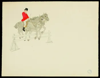 partie d'un ensemble de dessins Saut d'obstacle 1968.102.670.11 Photo