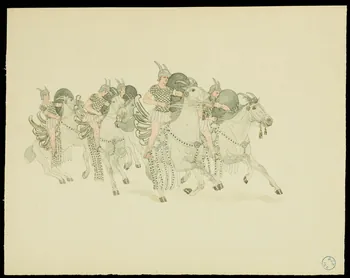 partie d'un ensemble de dessins Ecuyères en représentation 1968.102.670.5 Photo