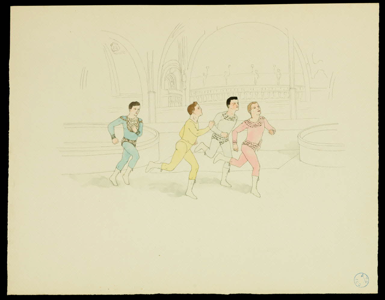 partie d'un ensemble de dessins Course à pied 1968.102.670.9 Photo