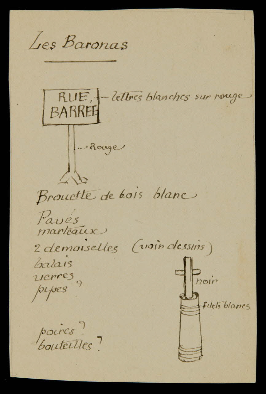 partie d'un ensemble de dessins Les Baronas 1968.102.672 Photo