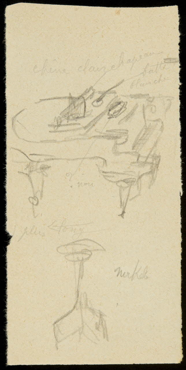 partie d'un ensemble de dessins Ebauche de piano 1968.102.677.6 Photo