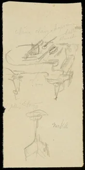 partie d'un ensemble de dessins Ebauche de piano 1968.102.677.6 Photo