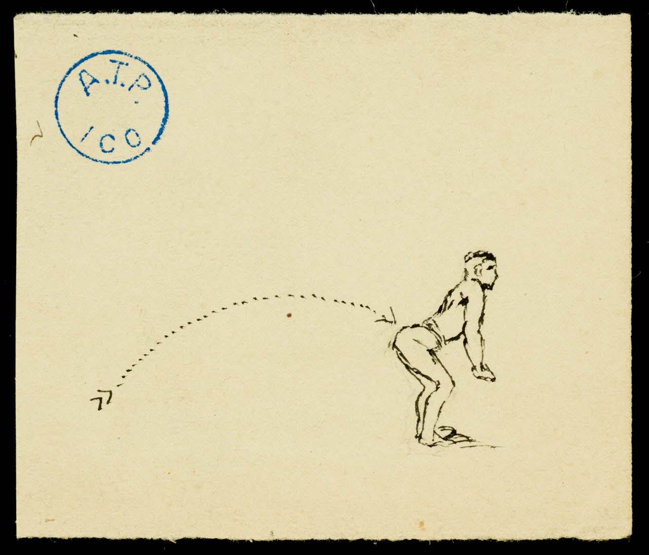 partie d'un ensemble de dessins Les Bartros - son frère lui saute sur les  reins comme départ d'un exercice 1968.102.686 Photo