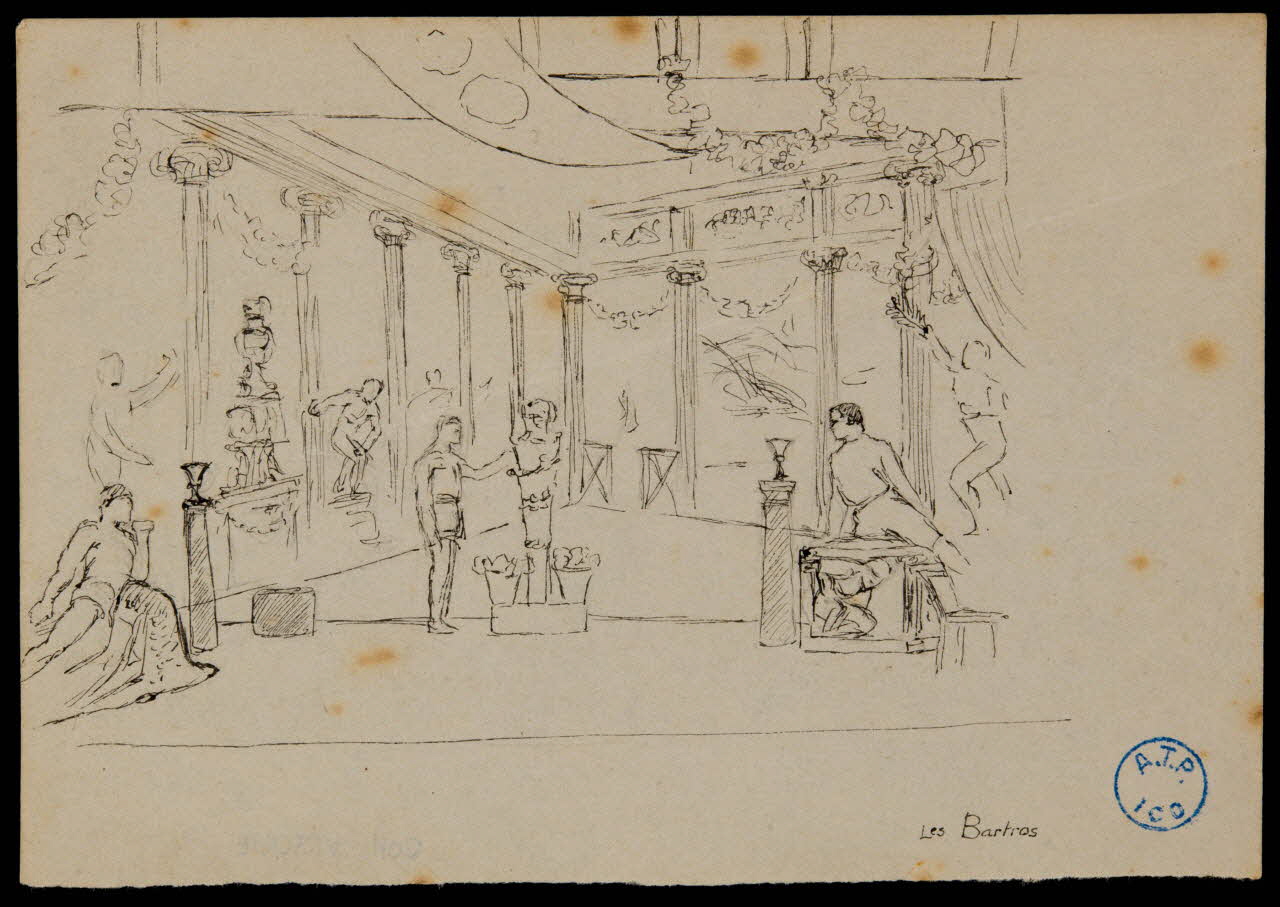 partie d'un ensemble de dessins Les Bartros 1968.102.694.3 Photo