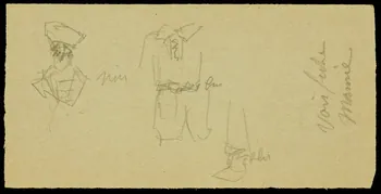 partie d'un ensemble de dessins Esquisses 1968.102.733.2  Photo