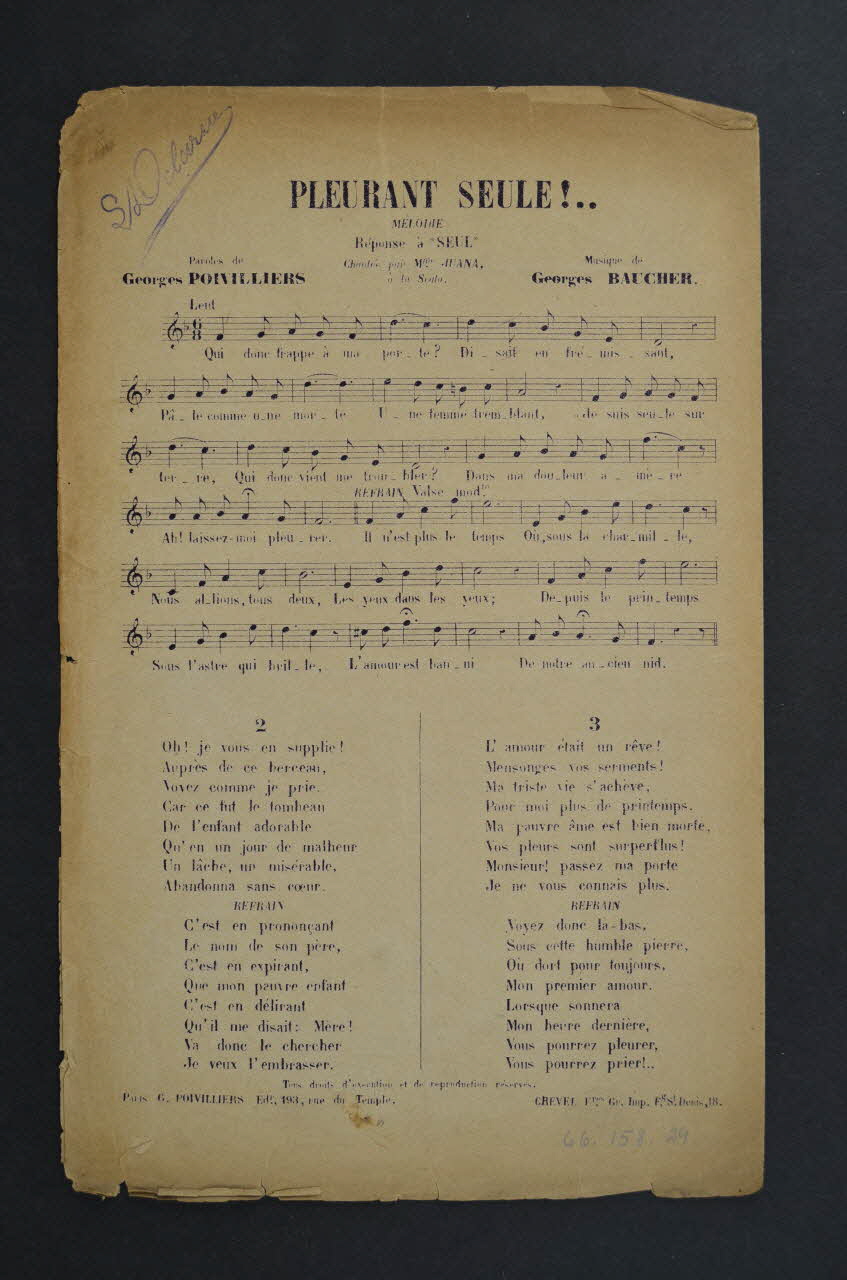 chanson petit format 1966.158.29 Photo Mucem