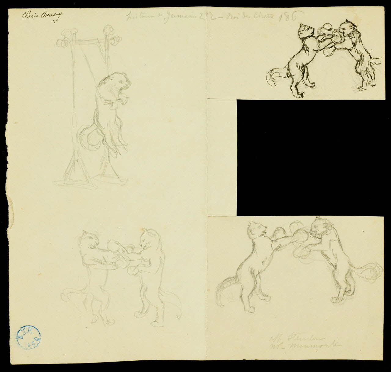 partie d'un ensemble de dessins Claire Beasy 1968.102.767.5 Photo