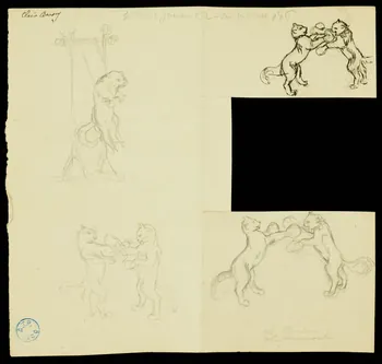 partie d'un ensemble de dessins Claire Beasy 1968.102.767.5 Photo
