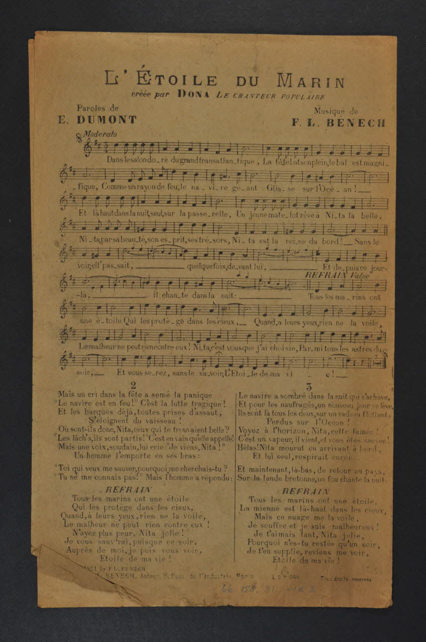 Ferdinand Louis Bénech ; Marcel Bertal recueil petit format 1913 1966.158.31  Photo Mucem