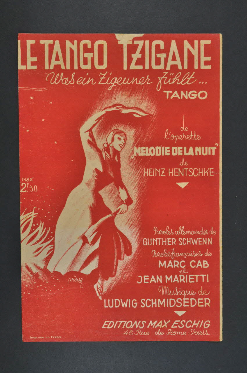 Marc Cab ; Ludwig Schnidseder ; Jean Marietti ; Gunther ; Éditions Max Eschig partition de musique petit format 1938 1965.161.7 Photo Mucem