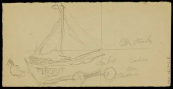 partie d'un ensemble de dessins Croquis annoté 1968.102.773.8 Photo