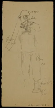 partie d'un ensemble de dessins Personnage conduisant une automobile 1968.102.776.2  Photo