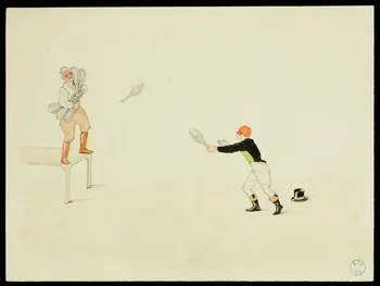 partie d'un ensemble de dessins Clowns jongleurs 1968.102.801  Photo