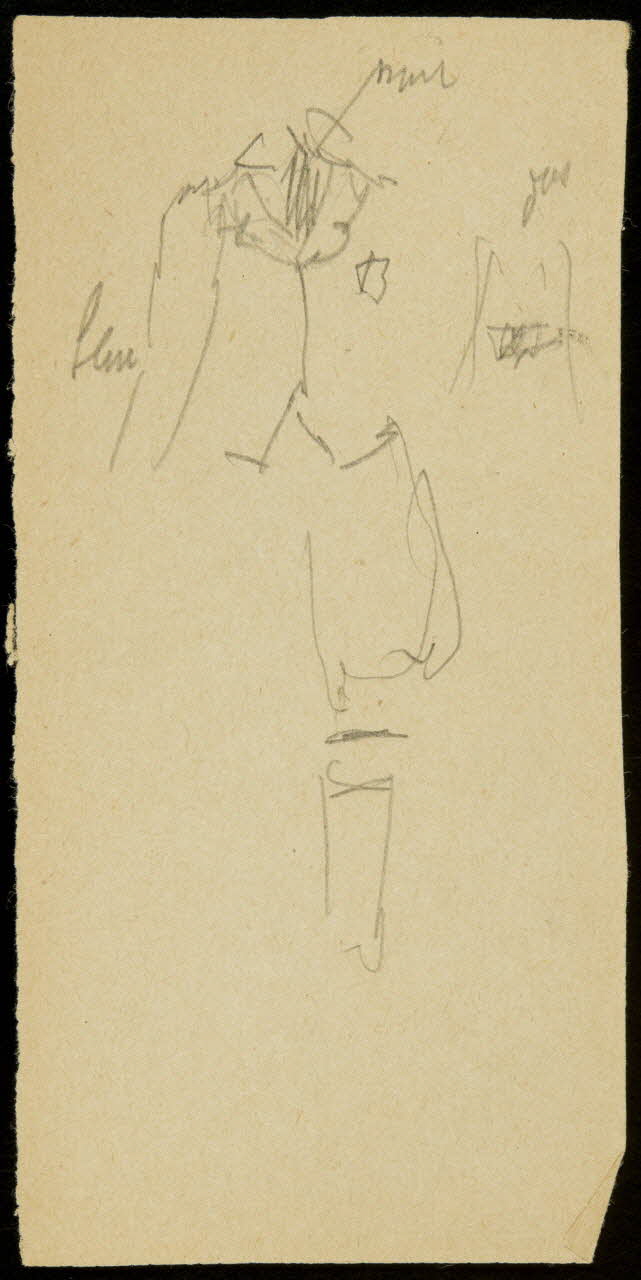 partie d'un ensemble de dessins Esquisses de costumes 1968.102.811.4 Photo