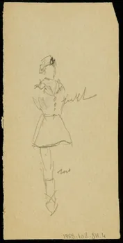 partie d'un ensemble de dessins Esquisses de costumes 1968.102.811.4 Photo