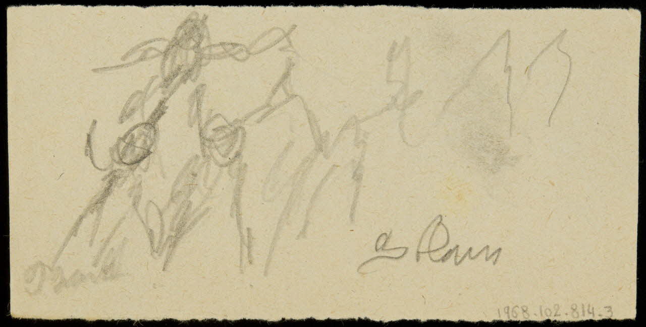 partie d'un ensemble de dessins Esquisses de personnages 1968.102.814.3 Photo