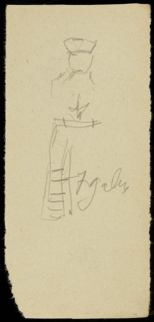 partie d'un ensemble de dessins Ebauche de figure 1968.102.819.2 Photo