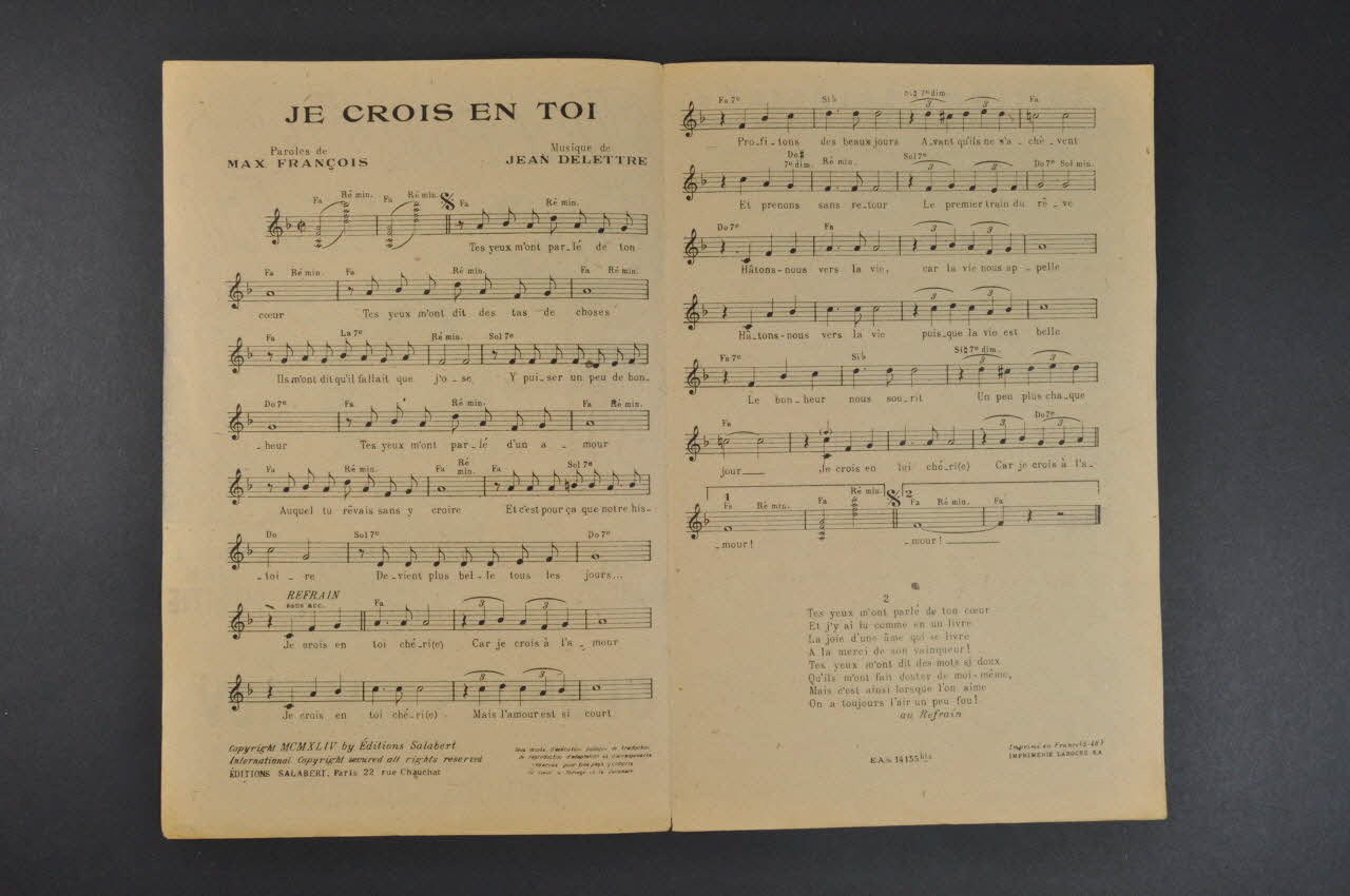 chanson petit format 1965.163.12 Photo Mucem