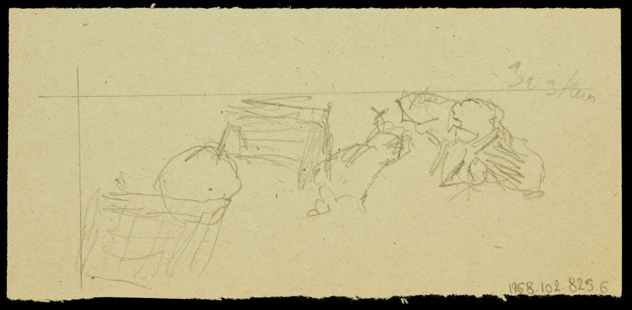 partie d'un ensemble de dessins Ebauche de dessin 1968.102.825.6 Photo