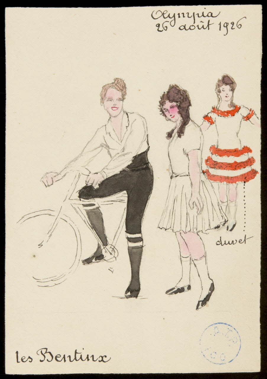 partie d'un ensemble de dessins Olympia  26 août 1926  les Bentinx 1968.102.832 Photo