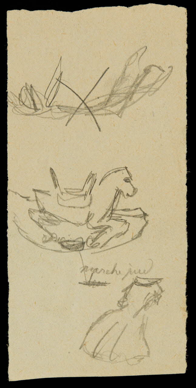 partie d'un ensemble de dessins Esquisses 1968.102.838.16 Photo