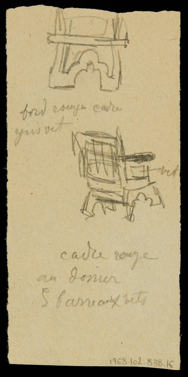 partie d'un ensemble de dessins Esquisses 1968.102.838.16 Photo