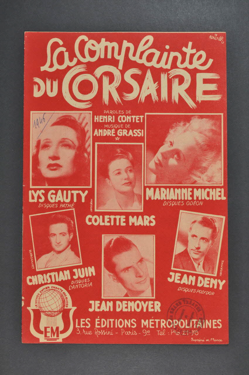 chanson petit format 1965.163.16 Photo Mucem