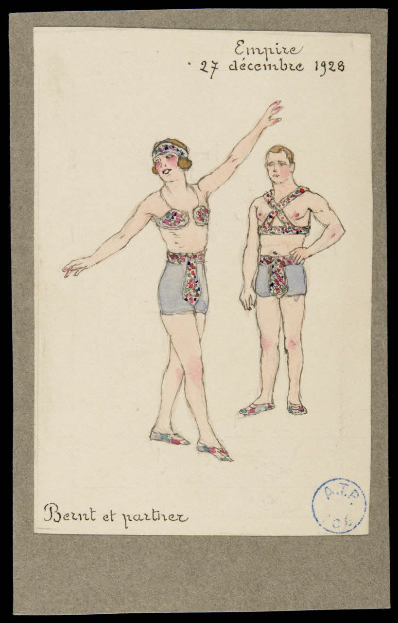 partie d'un ensemble de dessins Empire  27 décembre 1928  Bernt et partner 1968.102.851 Photo