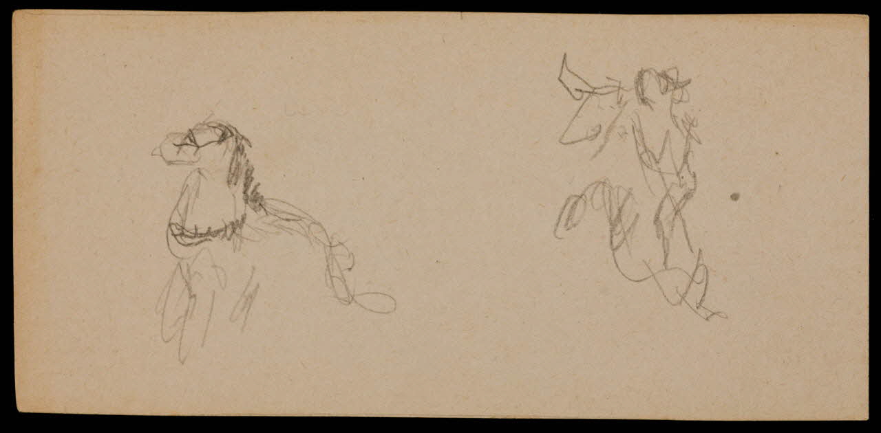partie d'un ensemble de dessins Ebauche de dessin 1968.102.875.6 Photo